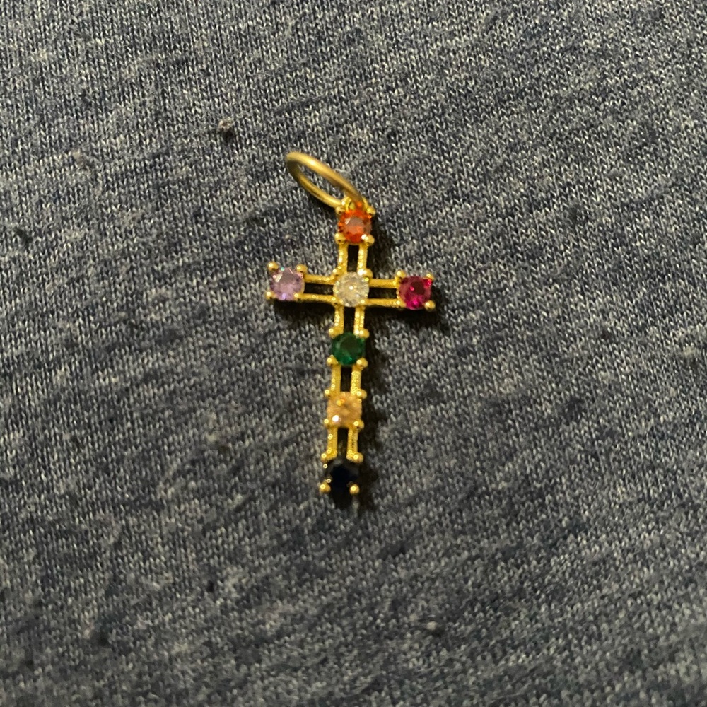 Karlie buxton color gem gold cross